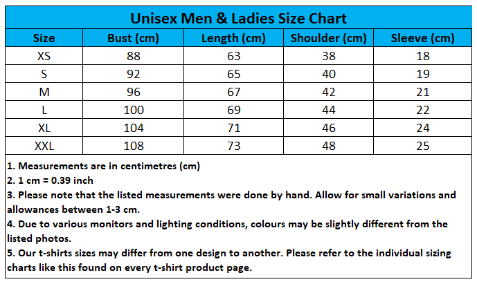 Craewaz Unisex Men and Ladies Size Chart 14