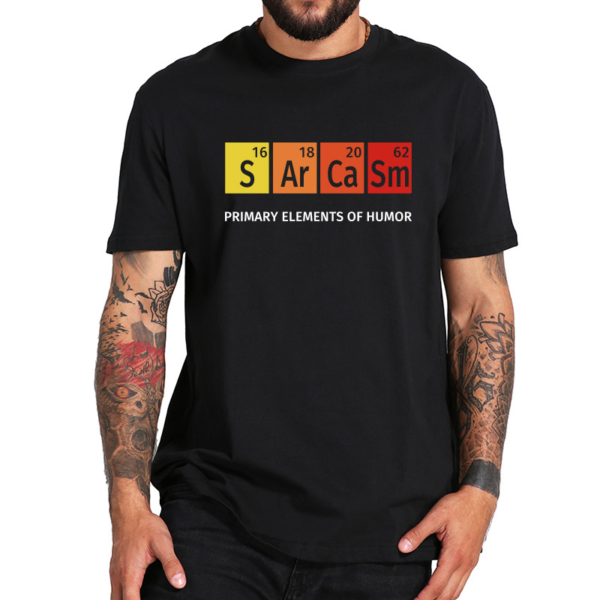 Sarcasm Periodic Table Elements Black T-Shirt