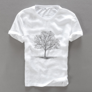 Tree In A Field White T-Shirt